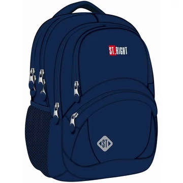 St.Right Navy Blue ergonomikus iskolatáska, hátizsák BP05 42x30x19cm
