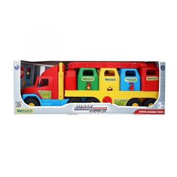 Magic Truck: Szelektív kukásautó 80cm - Wader