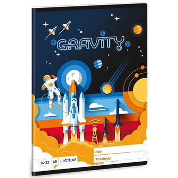 Ars Una: Gravity ûrhajós 1.osztályos vonalas füzet A/5