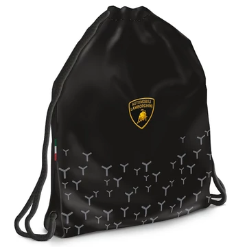 Ars Una: Lamborghini fekete tinédzser tornazsák, sportzsák 37,5x46cm