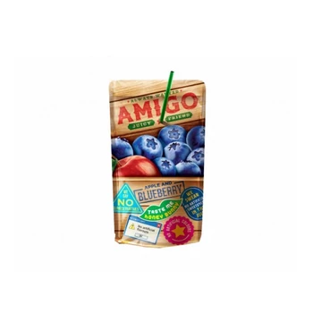 Amigo szívószálas alma&amp;áfonya üdítőital 200ml