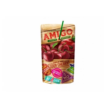 Amigo szívószálas alma&meggy üdítőital 200ml