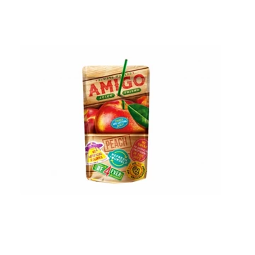 Amigo szívószálas őszibarack üdítőital 200ml