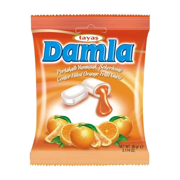 Damla narancs ízű cukorka 90g