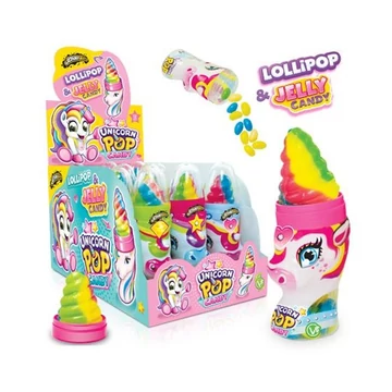 Johny Bee unicorn pop candy unikornisos zselécukor és nyalóka 12x50g