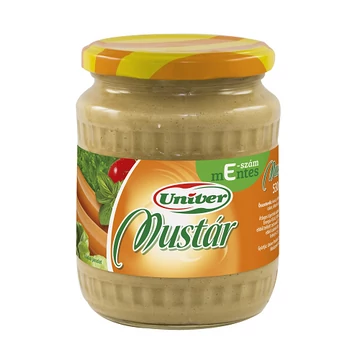 Univer üveges mustár 530g