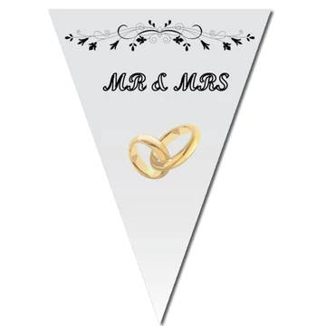 Esküvői zászlófüzér MR & MRS felirattal 2,5M