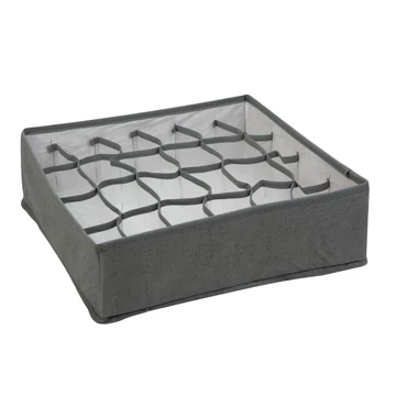 Bewello szövet tárolódoboz 32*32*10cm 24 rekesz szürke BW 2080
