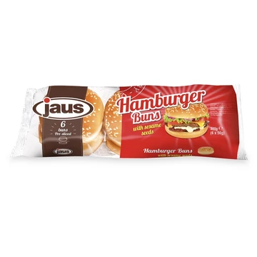 Jaus szezámmagos hamburger zsemle 6 x 50 g (300 g)