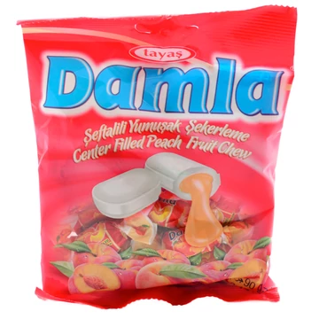 Damla őszibarack ízű cukor 90g
