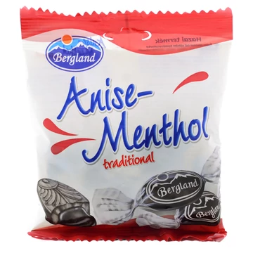 Bergland ánizs és mentol ízű töltött cukor 70g