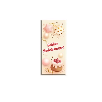 Torta mintás boldog születésnapot feliratos tejcsokoládé 90g