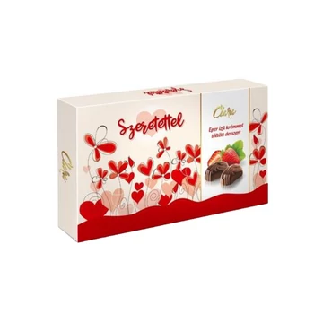 Clara szeretettel feliratos eper ízű desszert 125g