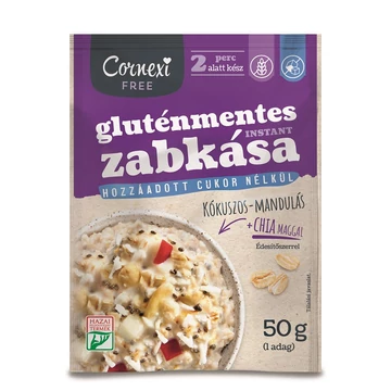 Cornexi gluténmentes kókuszos-mandulás zabkása 50g