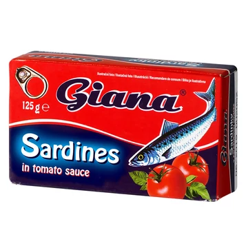 Giana Szardínia paradicsomos szószban tépős 125g/82g