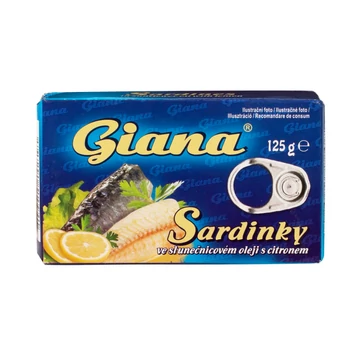 Giana Szardínia olajban citrommal tépős 125g/90g