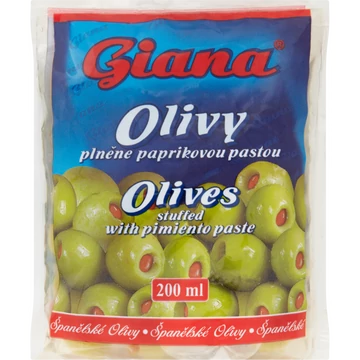 Giana Olivabogyó zöld, paprikakrémmel töltve 200ml/80g
