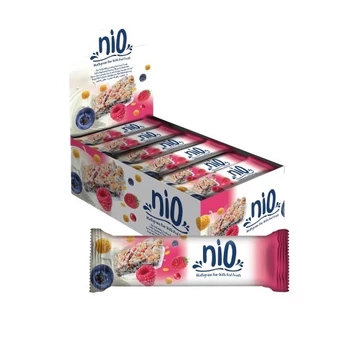 Nio milky piros gyümölcsös gabonapehely szelet fehér bevonó talppal 23g