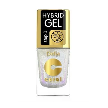 Delia hybrid gel fehér csillámos színű körömlakk 11ml 104