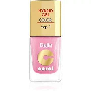 Delia hybrid gel rózsaszín csillámos színű körömlakk 11ml 31