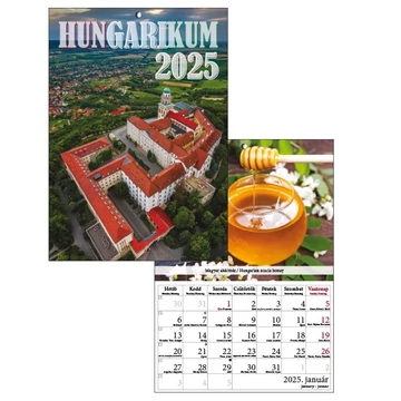 T-Calendar hungarikum tűzött falinaptár A/4 2025