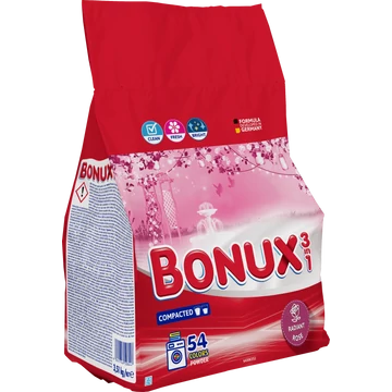 Bonux 3IN1 Rose 3,51kg 54 mosás