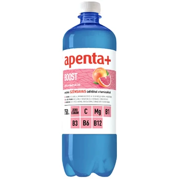 Apenta+ Boost pink grapefruit ízű enyhén szénsavas üdítőital 0,75L