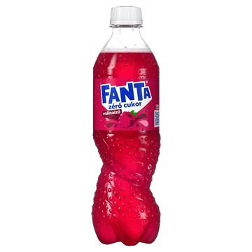 Fanta zéró cukor energiamentes málnaízű szénsavas üdítőital édesítőszerekkel 500 ml