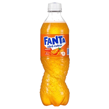 Fanta zéró cukor energiamentes narancsízű szénsavas üdítőital édesítőszerekkel 500 ml