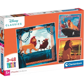 Oroszlánykirály 3x48db-os Supercolor puzzle - Clementoni
