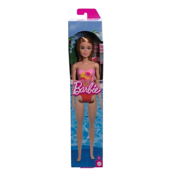 Barbie Beach baba rózsaszín színű, mintás fürdőruhában - Mattel