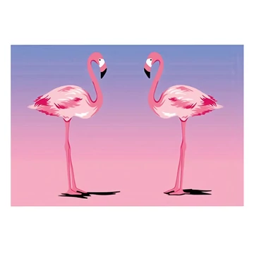 Gyémántszemes kirakó: Flamingók gyémántfestő szett 10x15cm