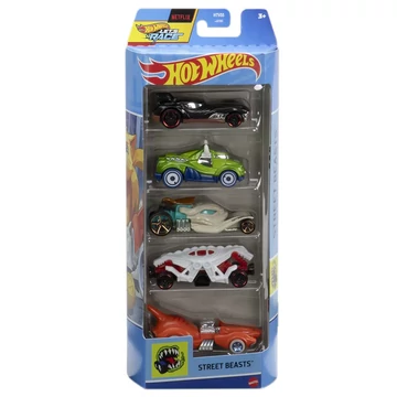 Hot Wheels: Street Beasts 5db-os kisautó szett 1/64-es méretarány - Mattel