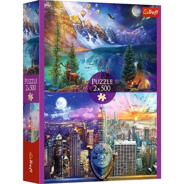 Amerikai körút 2x500db-os puzzle - Trefl