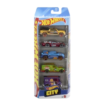 Hot Wheels: City 5db-os kisautó szett 1/64-es méretarány - Mattel