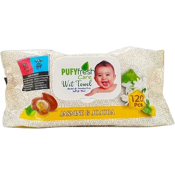 Pufy fresh jasmine&amp;jojoba nedves törlőkendő 120db
