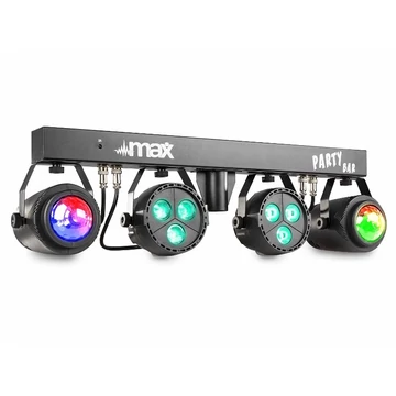 max PARTYBAR1 (RGBW) 2 LED PAR + 2X JELLY MOON fényeffekt szett