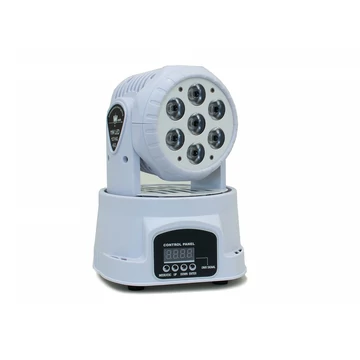 Thunder MHD-10WW Wash Robotlámpa| 7X10W (QUAD Multicolor LED) Sound| DMX| Auto - FEHÉR