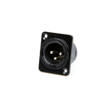 Thunder XLR-562 XLR papa beépíthető aljzat| D ház| fekete (2|5 x 3 cm)