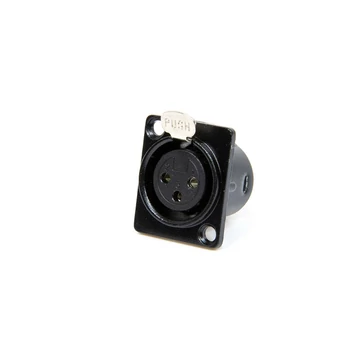 Thunder XLR-563 XLR mama beépíthető aljzat| D ház| fekete (2|5 x 3 cm)