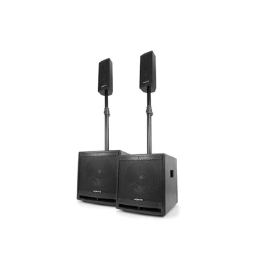 Vonyx VX1000BT 2|2 aktív hangfal szett 1000W + 1x Mikrofon + Állvány (MP3 + BLUETOOTH)