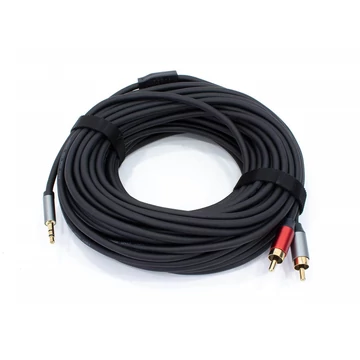 Thunder AU005-150 sztereo jelkábel (3|5 mm Jack - 2x RCA) - (15 m)
