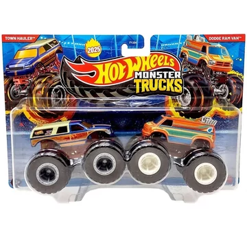 Hot Wheels Monster Trucks Town Hauler vs Dodge RAM Van dupla jármű csomag - Mattel