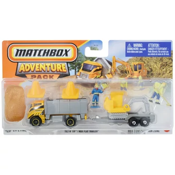 Matchbox: Tilt N' Tip kisautó utánfutóval szett 1/64 - Mattel