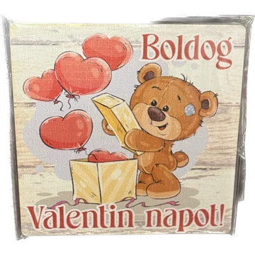 Valentin napi feliratos macis hűtőmágnes TWM-05