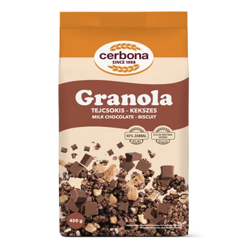 Cerbona Granola müzli tejcsokoládés-kekszes 450g