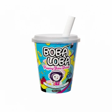 Boba Loba Áfonya-Málna üdítő bobával 350ml