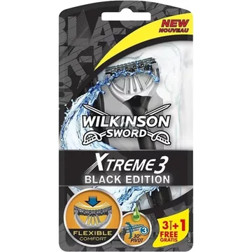 Wilkinson essentials black edition eldobható borotva 4db-os kiszerelésben