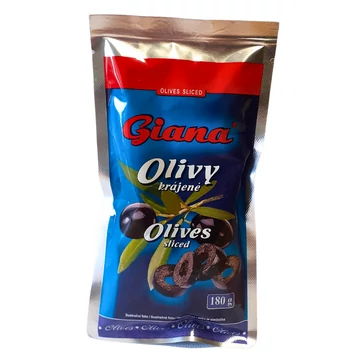 Giana fekete szeletelt olivabogyó alupack 180g/70g
