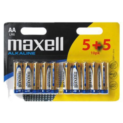 Maxell: Alkáli ceruzaelem 1.5V AA LR6 5+5db bliszteres csomagolásban